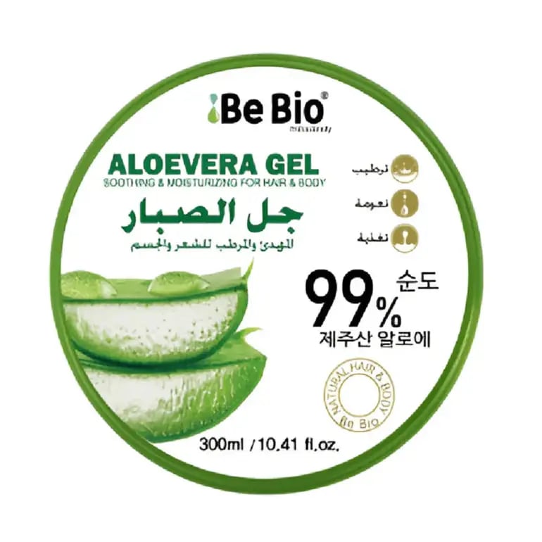 Be-Bio, 99% Aloe Vera Gel, Soothing and Moisturizing for Skin and Hair, - 300 ml